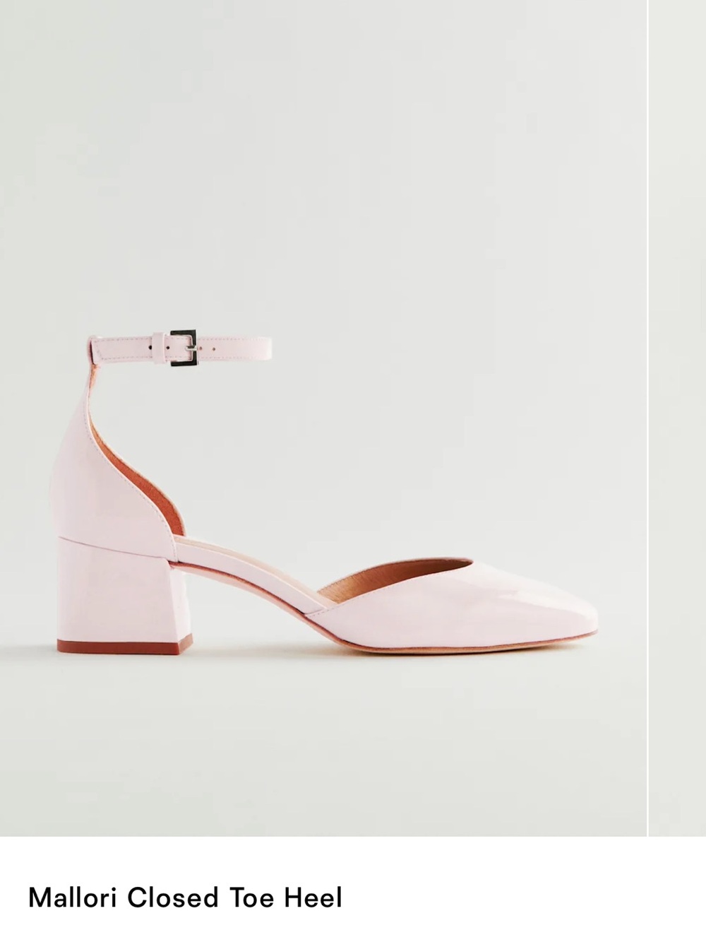 Reformation Mallori Closed Toe Heel Morning Dew Patent - Size 8 - Picture 2 of 15